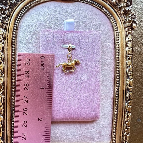 Horse Charm 18K PVD Gold Stainless Steel W/ Lobster Claw Clasp For Bracelets - Picture 3 of 14